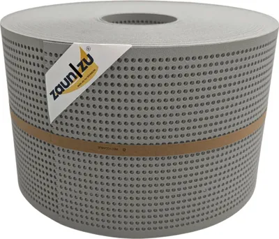 Produktbild von Doppelstab Sichtschutz zaun|zu PREMIUM gelocht 30% Streifen PP Zaunblende Steingrau 50m