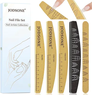 Produktbild von Nagelfeile 4 Stück, Körnung 80/80 100/180 180/240, mit Nagelführungsleiste, für Maniküre