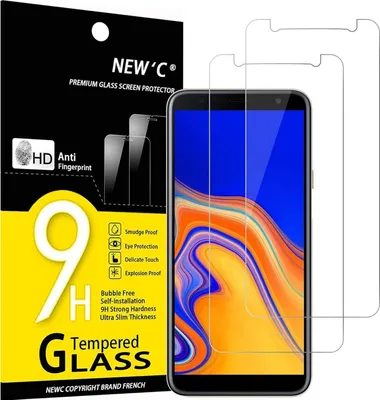 Produktbild von Panzer Schutz Glas Samsung Galaxy J4 Plus 2er Set 9H Härte Ultra-klar
