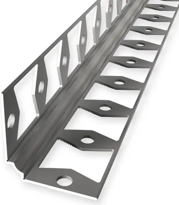 Produktbild von Wandprofil 25 x 25 x 2700 mm Einfasshöhe 2 mm Tapetenprofil Aluminium eloxiert Glatt Geschlossen Gestanzt Edelstahl Küberit