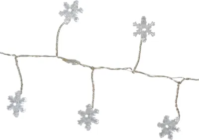 Produktbild von LED Cluster-Lichterkette Schneeflocke 72er Reflektoren Batterie Timer SA137