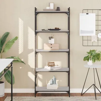 Obrázek produktu pro Knihovna 5 polic Grey Sonoma 60x30x154 cm Materiál na bázi dřeva