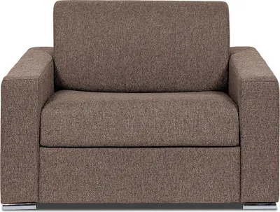 Produktbild von Schlafsessel Express aus meliertem Stoff in Braun - Liegefläche 70 cm - Matratze 14 cm - CALITO