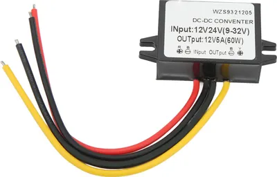 Zdjęcie produktu dla Regulator napięcia DC 12V24V 9?32V do 12V5A Wodoodporny, ognioodporny konwerter napięcia