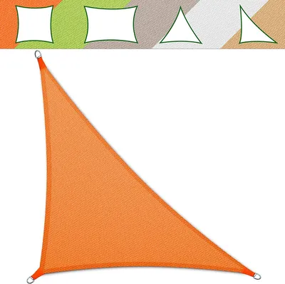 Produktbild von Wasserabweisendes Sonnensegel UV Schutz Testnote 1.4 viele Farben Orange 5x5x7 m