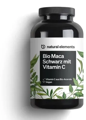 Produktbild von Maca Schwarz Kapseln - 180 Kapseln_für 1 Monat