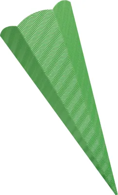Produktbild von folia Schultüten-Zuschnitt 3D-Wellpappe 6-eckig grün 5 Stück