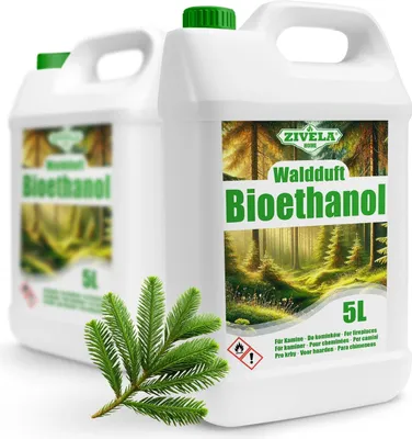 Obrázok produktu pre Bioetanol 96,6 % 10L | Bioalkohol Lesná vôňa 96,6 % 2x5L | Bioetanol do krbu, krbové kachle, krb na bioetanol | Bioetanol Lesná vôňa | Čisté spaľovanie, bez dymu, živý a stabilný plameň