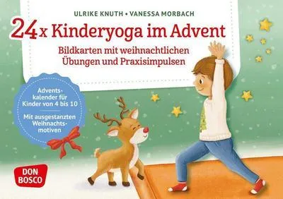 Obrázok produktu pre 24 x Kinderyoga im Advent. Bildkarten mit weihnachtlichen Übungen und Praxisimpulsen