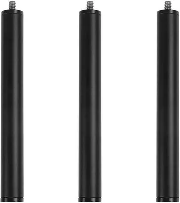 Productafbeelding van Extensionstangen set 3-delig - 1/4 inch draad - robuust aluminium - ideaal voor camera en verlichting - m-winkel