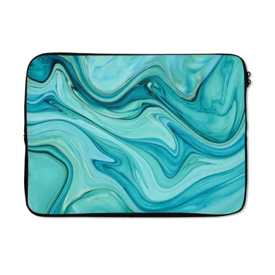 Produktbild von MuchoWow® Laptop Hülle 13 Zoll Türkisöl Laptoptasche - Laptophülle - Sleeve - Rundumschutz