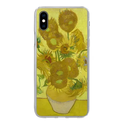 Produktbild von MuchoWow® Handyhülle Schutzhülle Hülle für iPhone Xs Sonnenblumen - Vincent van Gogh Silikon Softcase Handy Hülle - Handytasche