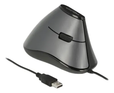 Produktbild von MAUS ergonomisch vertikal optisch 5-Tasten USB-A Delock
