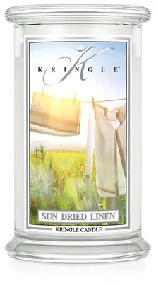Obrázek produktu pro Vonná svíčka Kringle Candle Sun Dried Linen, velká, s dvěma knoty (624 g)