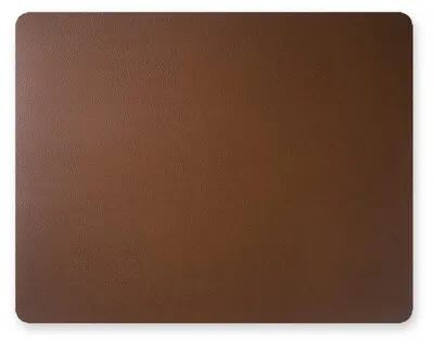 Produktbild von Skinnatur Tischset rechteckig 45x35 cm – recyceltes Leder – Cognac