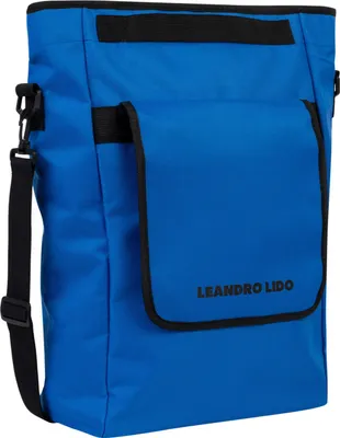 Produktbild von LEANDRO LIDO Rapallo Fahrradtasche 20L – wasserabweisend, Toploader Design, abnehmbarer Schultergurt, für Gepäckträger, Blau | LL-104
