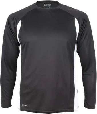 Produktbild von CONA SPORTS CS03 | Racer Trainings / Sport Longsleeve T-Shirt - Farbe: Black/White - Größe: M