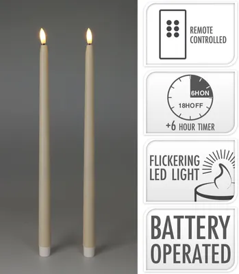 Zdjęcie produktu dla Komplet 2 Świec Led 38Cm Z Pilotem