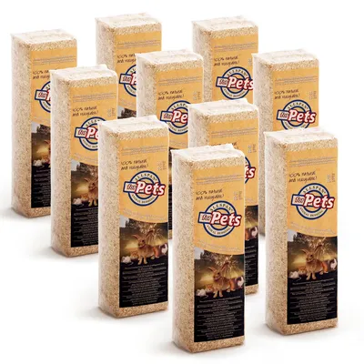 Obrázok produktu pre Drevené triesky – prírodné drevené triesky – 10 balení – 980 g – 14–16 litrov – zapečatené plastové balenie