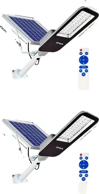 Zdjęcie produktu dla Solarna lampa uliczna, wodoodporna, zdalne sterowanie, 2 szt