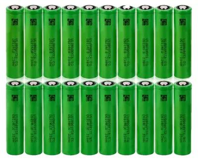 Zdjęcie produktu dla Akumulator litowo-jonowy, pojemność 3000 mAh, napięcie 3,7 V, bateria VTC6, zestaw 20 sztuk