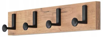 Produktbild von FURNITECO Wandgarderobe mit 4 Haken Loft Eiche Gold