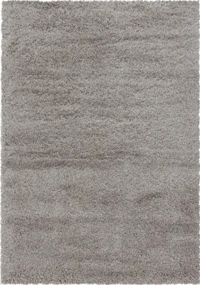 Image de Teppium tapis shaggy beige 80x150 cm à poils longs moelleux et lavable, design sobre et moderne avec dos en jute naturelle adapté au chauffage au sol intérieur