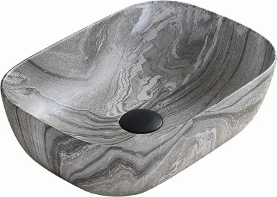 Produktbild von Waschbecken Waschplatz Aufsatzwaschen Waschtisch Grauer Stein 45x32
