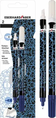 Produktbild von EBERHARD FABER Tintenlöscher neonblau/schwarz 2er Blister