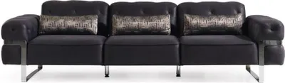 Produktbild von Sofa 3 Sitzer Dreisitzer Textil Luxus Möbel Design Couch Neu neu schwarz
