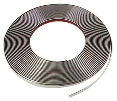 10mm Profi Chrom Stripe Streifen Selbstklebend Aufkleber PKW LKW z.B Kühlergrill – Produktansicht