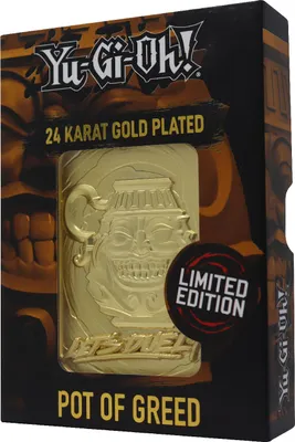 Produktbild von Fanattik Yugioh! Replik Der Karte Pot Of Greed Vergoldet Golden  Golden One Size