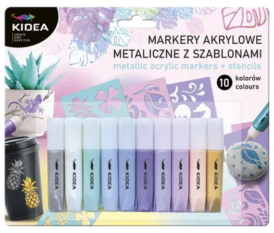 Produktbild von KIDEA Acrylmarker 10 Farben Metallic