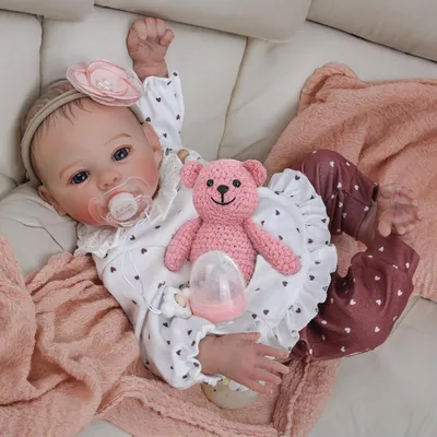 Reborn-Puppe 55 cm, weich, lebensecht, handgefertigt, Geschenk