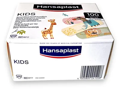 Immagine prodotto di Hansaplast Bambini Confezione grande Strisce universali 1,9 x 7,2 cm (100 pz.)