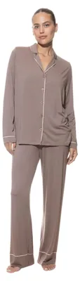 Produktbild von Mey Nachtwäsche Serie Pure Chic Damen Schlafanzüge Milk`n Coffee (L)