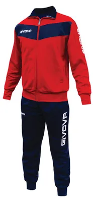 Produktbild von Givova - "Tuta Visa" Trainingsanzug für Herren MR2495 (3XS) (Rot/Marineblau)