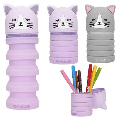 Produktbild von TOPModel 0413964, Nylon, Polyethylenterephthalat, Silikon, Zink, Grau, Violett, Einfarbig, Reißverschluss, Kind, 70 mm