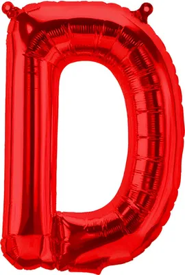 Produktbild von Folienballon Buchstabe D, rot, ca. 40 cm, für Luftbefüllung