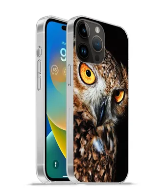 Produktbild von MuchoWow® Handyhülle Schutzhülle Hülle für Apple iPhone 14 Pro Max Eule - Schwarz - Gelb Silikon Softcase Handy Hülle - Hardcover