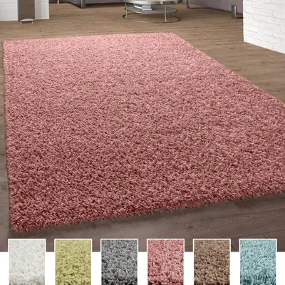 Produktbild von Shaggy Teppich Hochflor Langflor Teppiche Hochwertig Pastell Uni Versch. Farben Grösse 60x100 cm