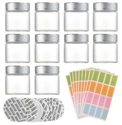 12er-Set 50 ml Einmachgläser mit Deckel, transparent