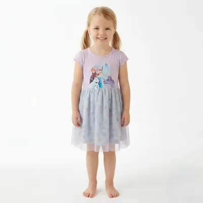 Produktbild von Disney Die EIskönigin Anna Elsa Kinder Mädchen Sommerkleid Kleid – Lila / 92
