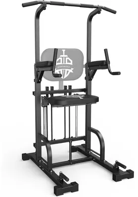 Immagine prodotto di Torre multifunzione per esercizi, sbarra per trazioni, ideale per l'uso domestico, portata massima 204 kg, colore nero