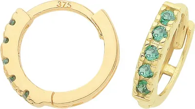 Produktbild von Wunderschöne 9 Karat (375) Gold Damen - Ohrklemme mit Zirkonia - 9mm*2mm; TRS37473