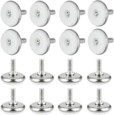 Produktbild von Verstellbare Schraubfüße - 30 Stück - M6*30mm - Schraubfüße mit Stellschraube - Runde Stellschraubenfüße - In Höhe verstellbare Schraubfüße - Füße - Für Möbel- und Tischfüße - M6