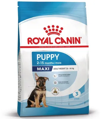 Zdjęcie produktu dla Royal Canin Maxi Puppy, Szczenięta, Maxi (26 - 44 kg), Ryż, Warzywo, 15 kg