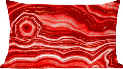 Produktbild von MuchoWow® Zierkissen Sofakissen Wohnzimmer Dekokissen 60x40 cm Rot - Achat - Edelsteine - Kopfkissen - Polster mit Foto