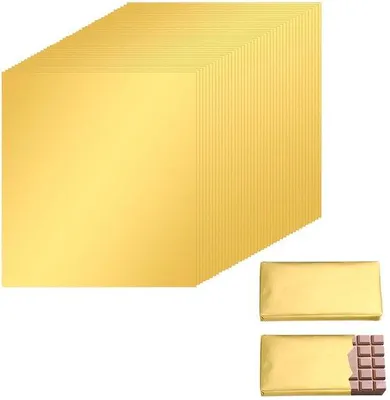 Immagine prodotto di Confezione per cioccolatini con lamina dorata, 19x16 cm, 100 pezzi