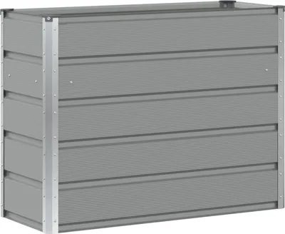 Produktbild von Pflanzkübel Hellgrau 100 x 40 x 75 cm Stahl